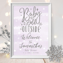 Baby It's Cold Outside ベビーシャワー ウェルカムボード ポスター