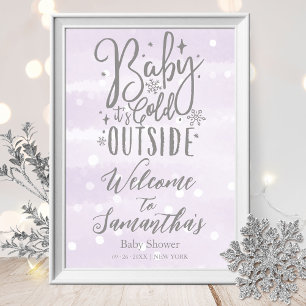 Baby It's Cold Outside ベビーシャワー ウェルカムボード ポスター