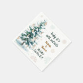 Baby It's Cold Outside ベビーシャワー スタンダードカクテルナプキン (角)