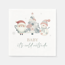 Baby Its Cold Outside ベビーシャワー スタンダードカクテルナプキン