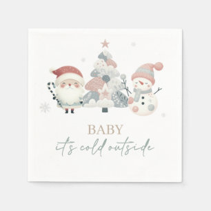 Baby Its Cold Outside ベビーシャワー スタンダードカクテルナプキン