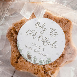 Baby It's Cold Outside ベビーシャワー ラウンドシール