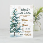 Baby It's Cold Outside ベビーシャワー 招待状 (スタンド正面)