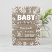 『Baby it's Cold Outside』ラスティック冬のベイビーシャワー 招待状 (スタンド正面)