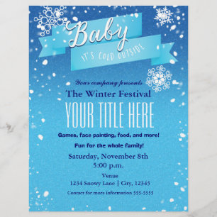 Baby it's Cold Outside 冬のイベントチラシポスター チラシ