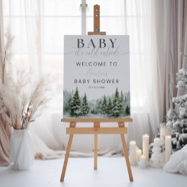 Baby It's Cold Outside 冬のベビーシャワーのウェルカムサイン ポスター
