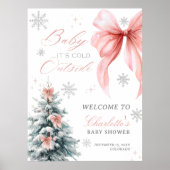 Baby it's cold outside 冬のベビーシャワーガールズパーティー ポスター (正面)