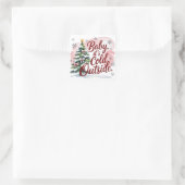 Baby, It's Cold Outside 冬のベビーシャワー スクエアシール (バッグ)