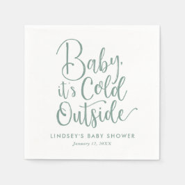 Baby It's Cold Outside 冬のベビーシャワー スタンダードカクテルナプキン