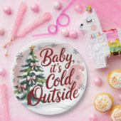 Baby, It's Cold Outside 冬のベビーシャワー ペーパープレート (パーティー)