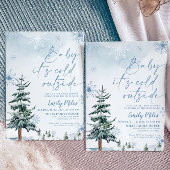 Baby It's Cold Outside 冬のワンダーランド ベビーシャワー 招待状