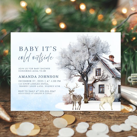 Baby+Its+Cold+Outside 冬のワンダーランド ベビーシャワー 招待状