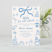 Baby It's Cold Outside 冬の赤ちゃんお披露目パーティー 招待状 (スタンド正面)