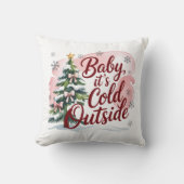 Baby, It's Cold Outside 冬の赤ちゃんお披露目会 クッション (正面)