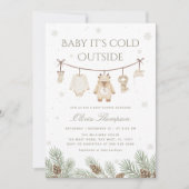Baby It's Cold Outside 冬の赤ちゃんお披露目会 招待状 (正面)