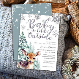 Baby it's Cold Outside | 子どものファンウィンター ベビーシャワー 招待状