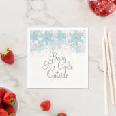 Baby It's Cold Outside 雪の結晶 ナプキン スタンダードカクテルナプキン (インサイチュ)