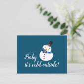 Baby It's Cold Outside, 青い雪だるま ポストカード (スタンド正面)