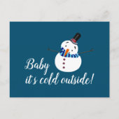 Baby It's Cold Outside, 青い雪だるま ポストカード (正面)