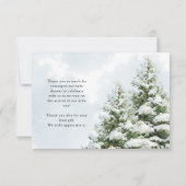 Baby It's Cold Outside Baby Shower サンキューカード (裏面)