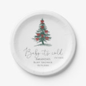 Baby It's Cold Outside Baby Shower ペーパープレート (正面)