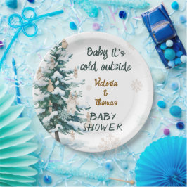 Baby It's Cold Outside Baby Shower  ペーパープレート