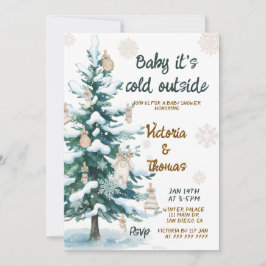 Baby It's Cold Outside Baby Shower 招待状