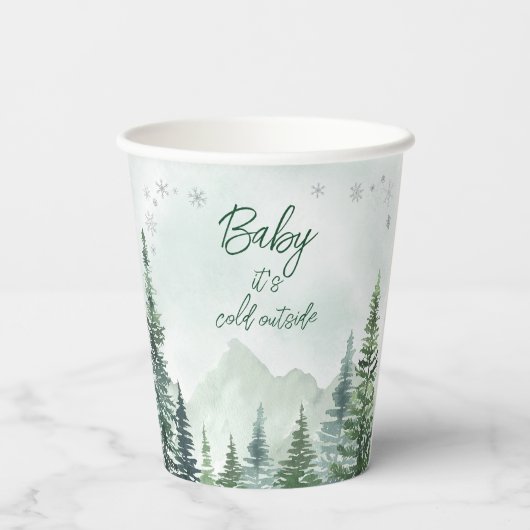 Baby it's Cold Outside Baby Shower 紙コップ (裏面)