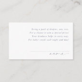 Baby It's Cold Outside Baby Shower Diaper Raffle エンクロージャーカード (裏面)