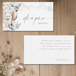 Baby It's Cold Outside Baby Shower Diaper Raffle エンクロージャーカード