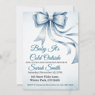 Baby It's Cold Outside Baby Shower Invitation 招待状