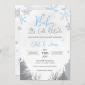 Baby It's Cold Outside Baby Shower Invitation 招待状 (正面/裏面)
