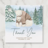 Baby It's Cold Outside Baby Shower Square フェイバータグ (正面)