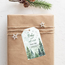 Baby it's Cold Outside Baby Shower Thank You ギフトタグ