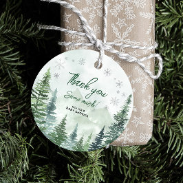 Baby it's Cold Outside Baby Shower Thank you フェイバータグ