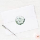 Baby it's Cold Outside Baby Shower Thank you ラウンドシール (封筒)