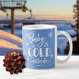 Baby It's Cold Outside Blue コーヒーマグカップ