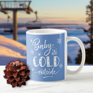 Baby It's Cold Outside Blue コーヒーマグカップ