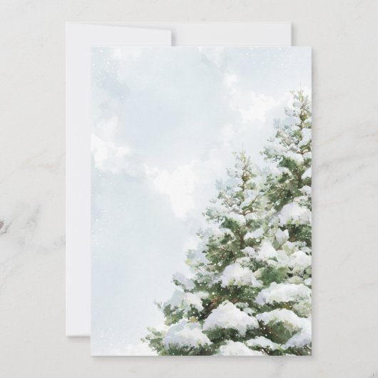 Baby It's Cold Outside Blue Baby Shower Invitation 招待状 (裏面)