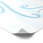 Baby It's Cold Outside Blue Baby Shower Welcome ポスター (角)