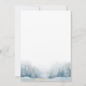 Baby Its Cold Outside Blue Bear Boy Baby Shower 招待状 (裏面)