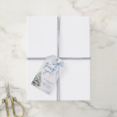 Baby Its Cold Outside Blue Bow Winter Baby Shower ギフトタグ (より糸付き)