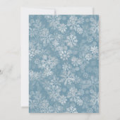 Baby it's Cold Outside Blue Clothes  Baby Shower  招待状 (裏面)