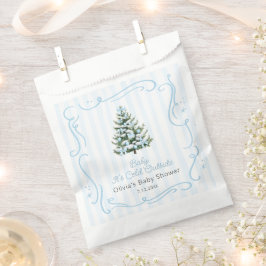 Baby It's Cold Outside Blue Winter Baby Shower フェイバーバッグ