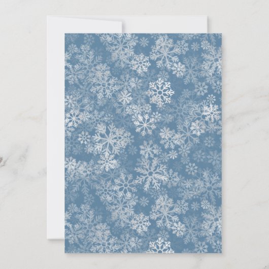 Baby it's Cold Outside Boy Baby Shower 招待状 (裏面)