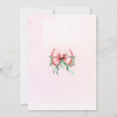 Baby it's cold outside Christmas girl baby shower 招待状 (裏面)