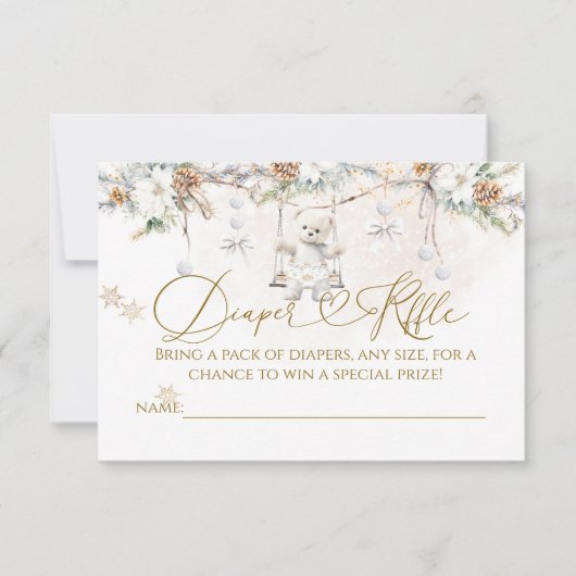 Baby Its Cold Outside Clothest Line Baby Shower 招待状 (正面)