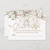 Baby Its Cold Outside Clothest Line Baby Shower 招待状 (正面/裏面)