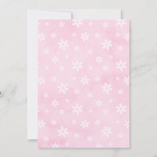 Baby It's Cold Outside Coquette Baby Shower 招待状 (裏面)