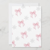 Baby Its Cold Outside Coquette Pink Bow Birthday 招待状 (裏面)